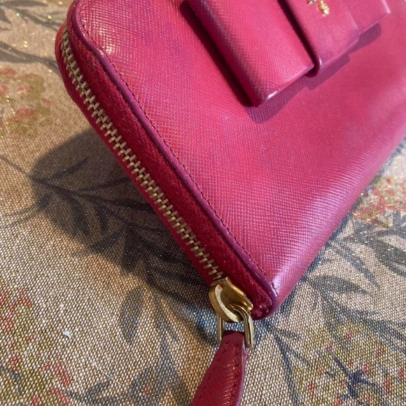 PRADA Saffiano Peonia Fiocco Bow Wallet - Picture 4 of 8